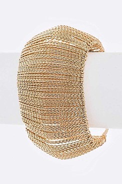 ADJUSTABLE WIRED 3D STATEMENT BANGLE
