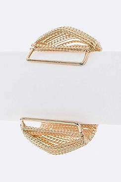 ADJUSTABLE WIRED 3D STATEMENT BANGLE