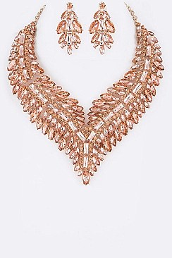 FASHIONABLE CRYSTAL STATEMENT NECKLACE S