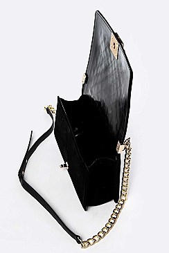 Engaging Velvet Quilted Iconic Shoulder Bag