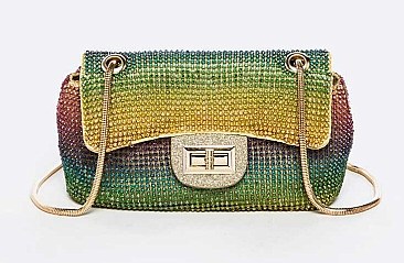 Charming Full Stone Rainbow Mini Bag