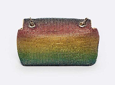 Charming Full Stone Rainbow Mini Bag