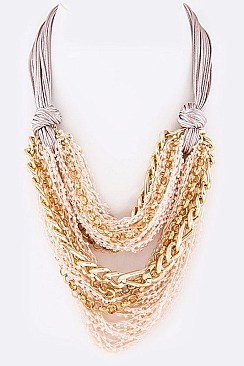 MICRO BEADS LAYERED NECKLACE