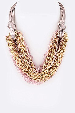 MICRO BEADS LAYERED NECKLACE