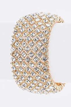 Classic Crystal Covered Stretch Bracelet LA-BQ7795