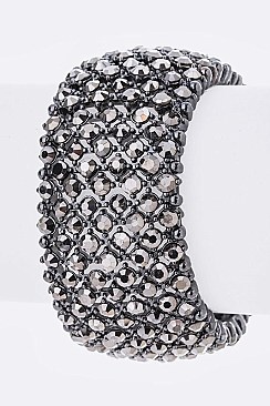 Classic Crystal Covered Stretch Bracelet LA-BQ7795
