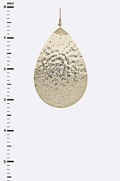 TEARDROP HAMMERED METAL EARRINGS