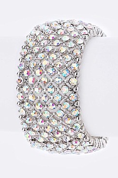 Classic Crystal Covered Stretch Bracelet LA-BQ7795