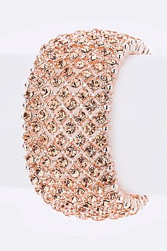 Classic Crystal Covered Stretch Bracelet LA-BQ7795