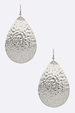 TEARDROP HAMMERED METAL EARRINGS