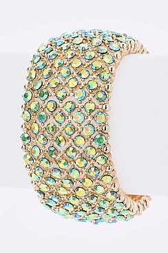 Classic Crystal Covered Stretch Bracelet LA-BQ7795