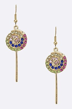 LOLLIPOP CRYSTAL EARRINGS