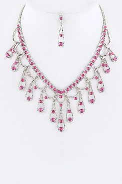 Chic Crystal Statement Necklace Set LASP-BEN-850