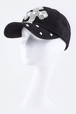 Crystal Cross Embelished Fashion Cap LA-HT1002