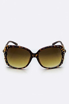 Austrian Crystal Temple Square Sunglasses LA14-MSG1043