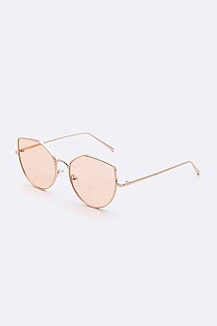 Pack of 12 Pieces Light Color Tint Iconic Cat Eye Sunglasses