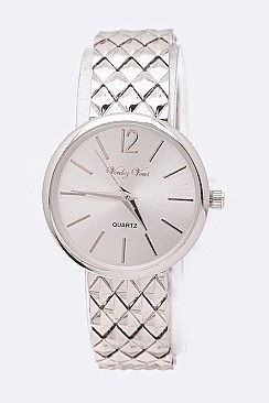 Stylish Rhombus Texture Band Fashion Watch LA-8886