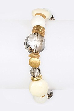 Fashion Stone Beads Stretch Bracelet