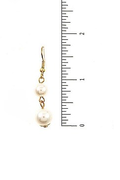 DANGLING CHARMS IN LAYERED CHAIN AND PEARLS NECKLACE SET
