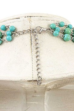 3-Layer Beads Fashion Necklace Set