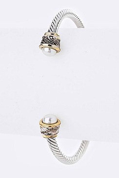 Chic Crystal Tipped Open Bangle LAGKY851