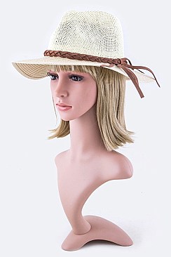 Braiding Band & 2 Tone Straw Panama Hat LAFHT3145DD