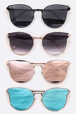 PACK OF 12 Iconic Mix Tint Cat Eye Sunglasses
