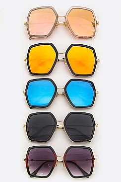 Pack of 12 Pieces Oversize Pop Star Iconic Sunglasses LA138-3082