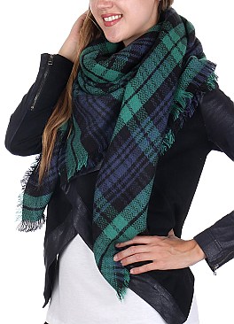 PLAID SCARF BLANKET SHAWL