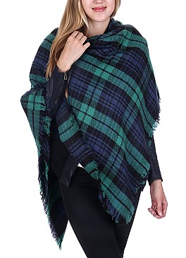 PLAID SCARF BLANKET SHAWL