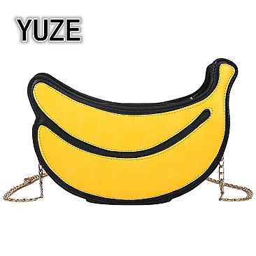 Cute Banana Shaped Shoulder Clutch Bag