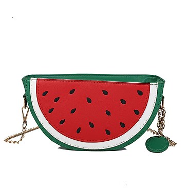 Novelty Cute Watermelon Shaped Shoulder Clutch