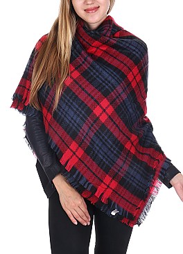 PLAID SCARF BLANKET SHAWL