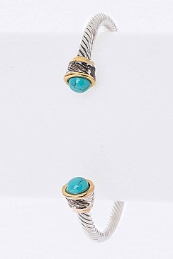 Chic Crystal Tipped Open Bangle LAGKY851
