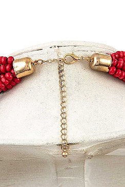 MULTI TIERED BEAD NECKLACE SET