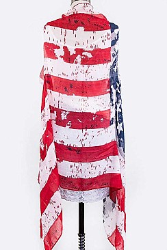 Sleeveless American Flag Cardigans