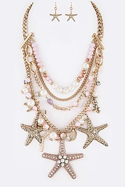 STARFISH PENDANT NECKLACE SET