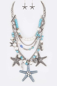 STARFISH PENDANT NECKLACE SET