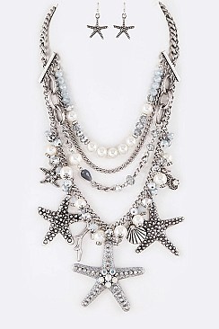 STARFISH PENDANT NECKLACE SET