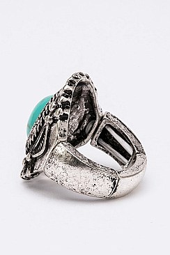 Fashionable Turquoise Iconic Stretch Ring LASR0062