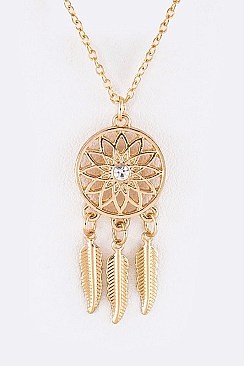 ICONIC DREAM CATCHER PENDANT NECKLACE