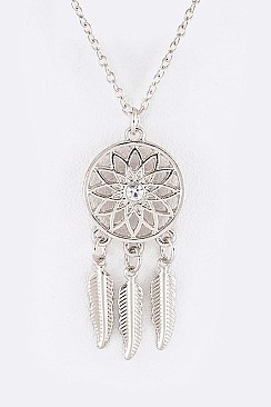 ICONIC DREAM CATCHER PENDANT NECKLACE