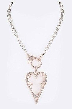 Charmed Crystal Heart Pendant Necklace