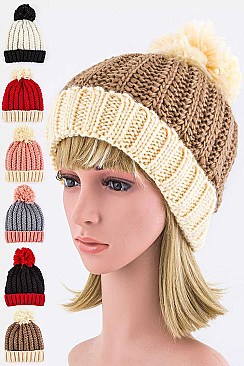 Crochet Pom Pom Beanies FM-HT507