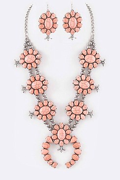 Stylish Squash Blossom Iconic Necklace Set LASS0885