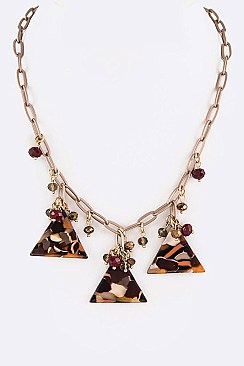 Celluloid Triangle Drop Iconic Necklace LAN6150