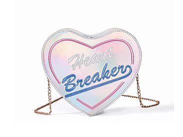 Heart Shaped Heart Breakers Crossbdy Clutch