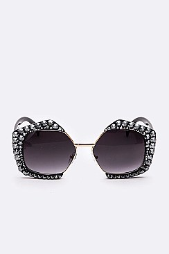 Crystal Ornate Iconic Rim Sunglasses LA14-MSG1120-2