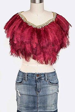 Glamorous Convertible Feather Costume LACN1705