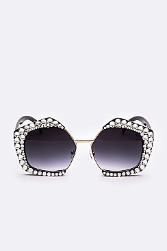 Crystal Ornate Iconic Rim Sunglasses LA14-MSG1120-2